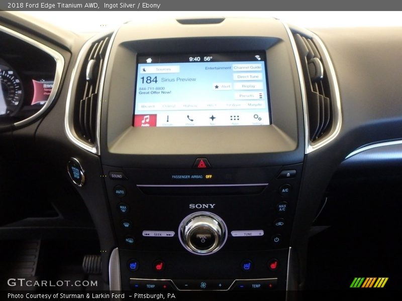 Controls of 2018 Edge Titanium AWD