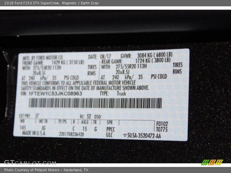 Magnetic / Earth Gray 2018 Ford F150 STX SuperCrew