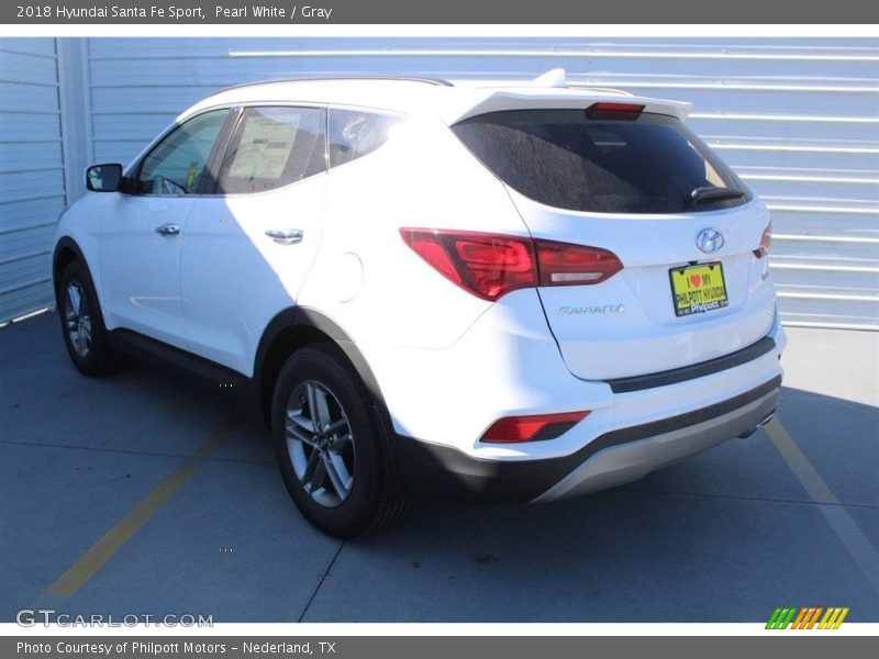 Pearl White / Gray 2018 Hyundai Santa Fe Sport