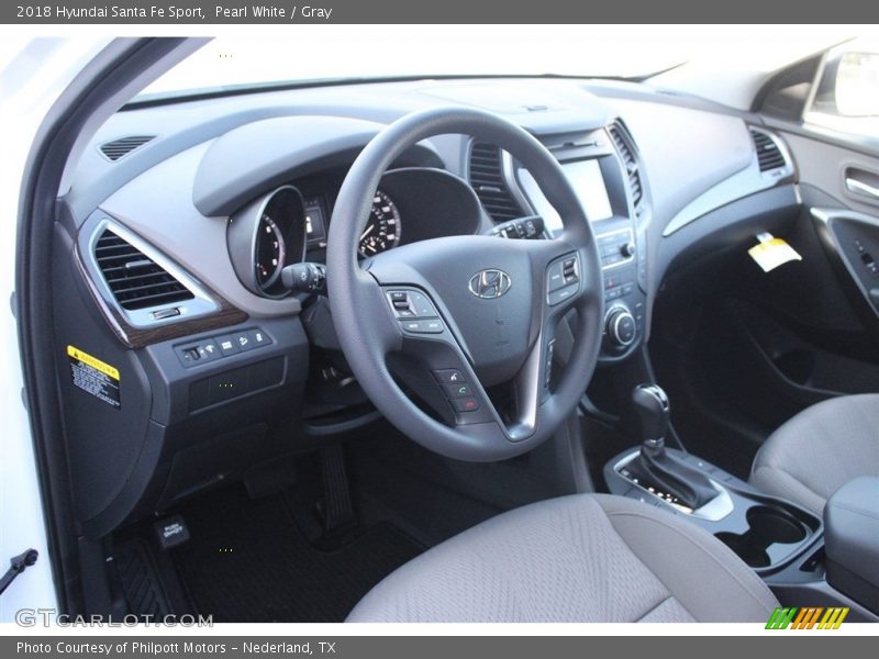Pearl White / Gray 2018 Hyundai Santa Fe Sport