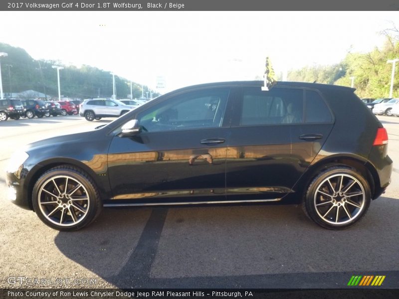 Black / Beige 2017 Volkswagen Golf 4 Door 1.8T Wolfsburg
