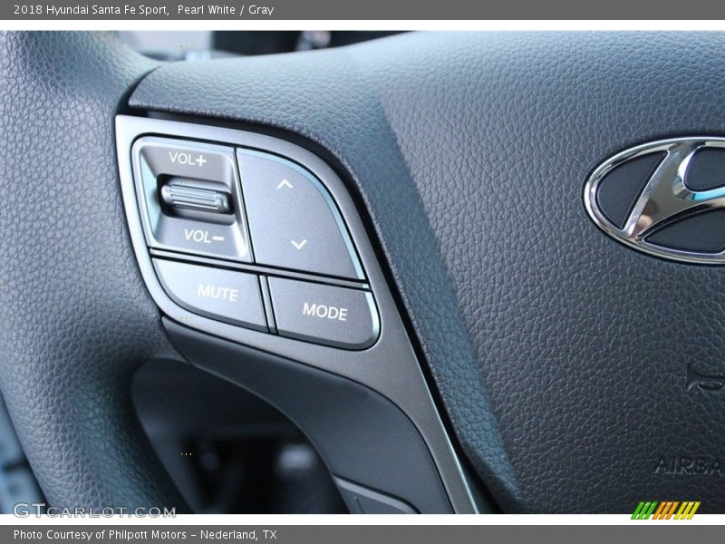 Pearl White / Gray 2018 Hyundai Santa Fe Sport