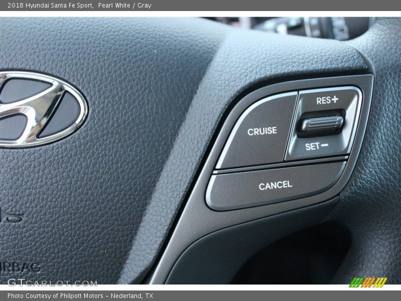 Pearl White / Gray 2018 Hyundai Santa Fe Sport