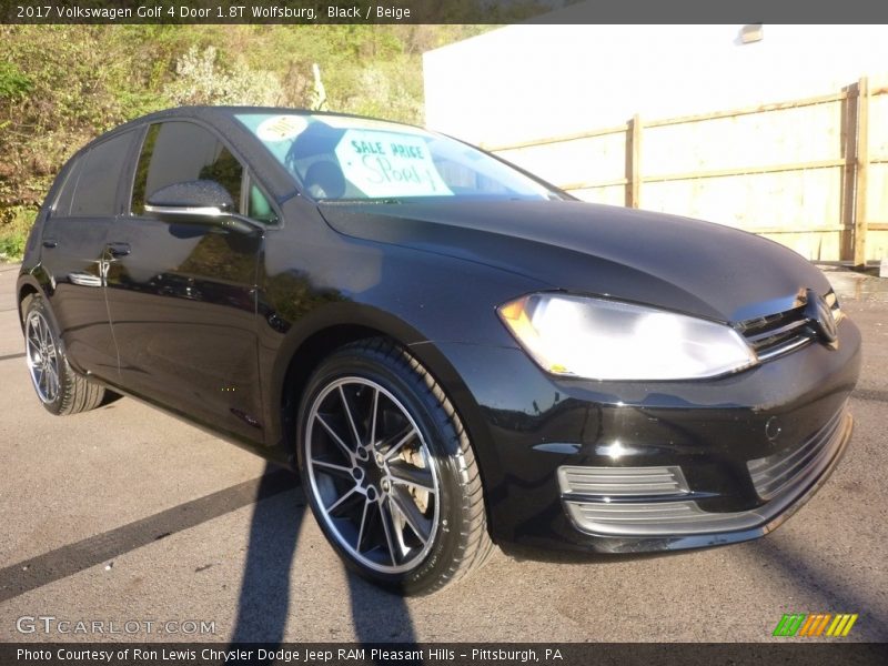 Black / Beige 2017 Volkswagen Golf 4 Door 1.8T Wolfsburg