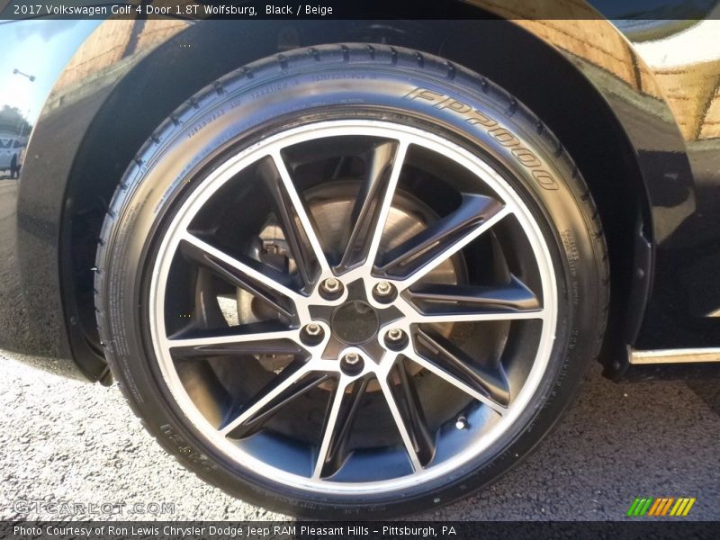 Black / Beige 2017 Volkswagen Golf 4 Door 1.8T Wolfsburg