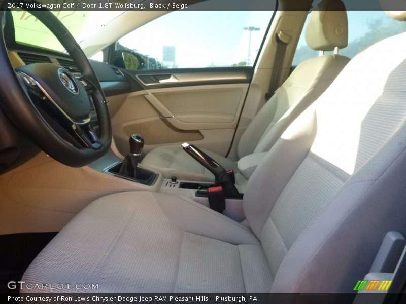 Black / Beige 2017 Volkswagen Golf 4 Door 1.8T Wolfsburg