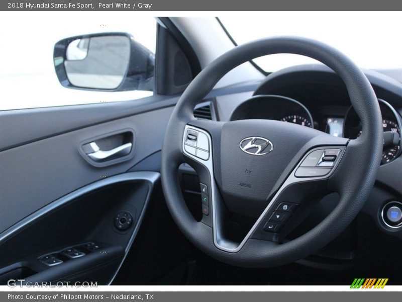 Pearl White / Gray 2018 Hyundai Santa Fe Sport