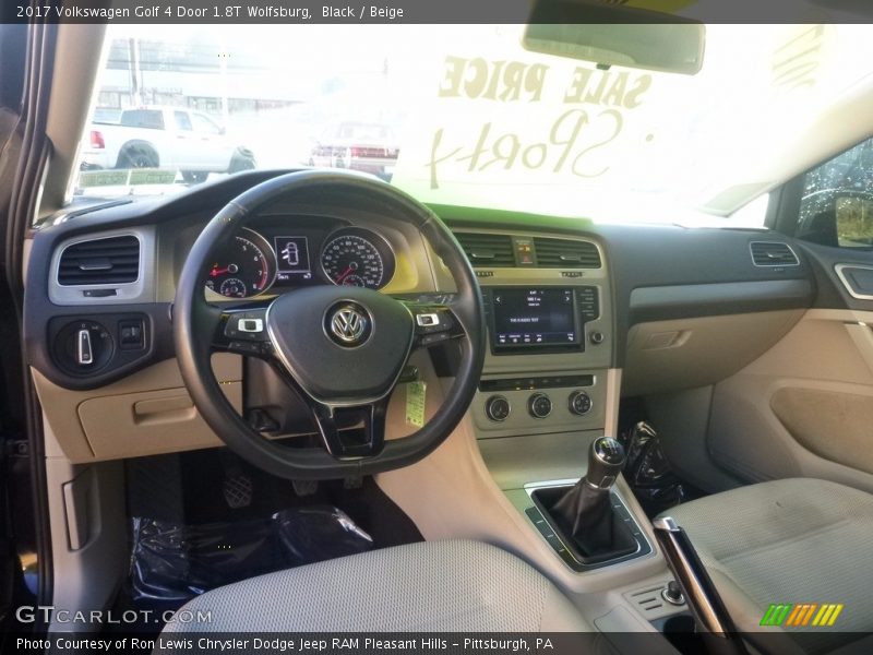 Black / Beige 2017 Volkswagen Golf 4 Door 1.8T Wolfsburg