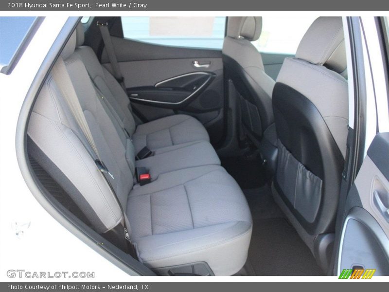 Pearl White / Gray 2018 Hyundai Santa Fe Sport