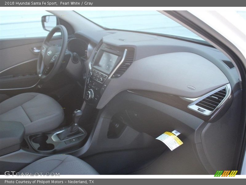 Pearl White / Gray 2018 Hyundai Santa Fe Sport