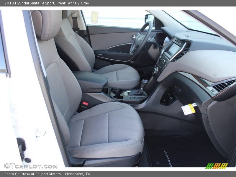 Pearl White / Gray 2018 Hyundai Santa Fe Sport