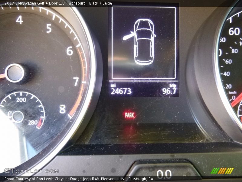Black / Beige 2017 Volkswagen Golf 4 Door 1.8T Wolfsburg