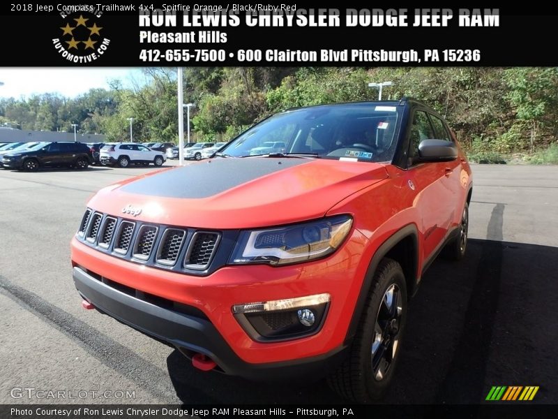 Spitfire Orange / Black/Ruby Red 2018 Jeep Compass Trailhawk 4x4