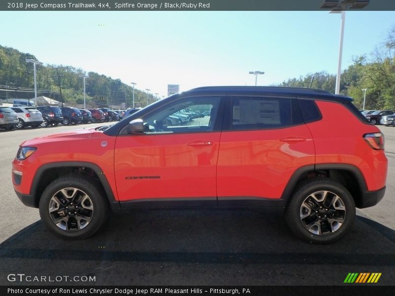 Spitfire Orange / Black/Ruby Red 2018 Jeep Compass Trailhawk 4x4