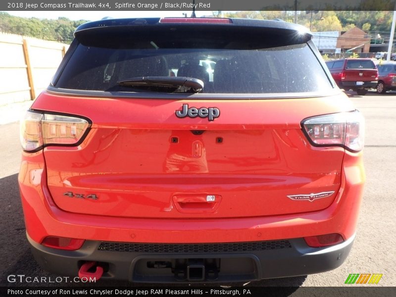 Spitfire Orange / Black/Ruby Red 2018 Jeep Compass Trailhawk 4x4