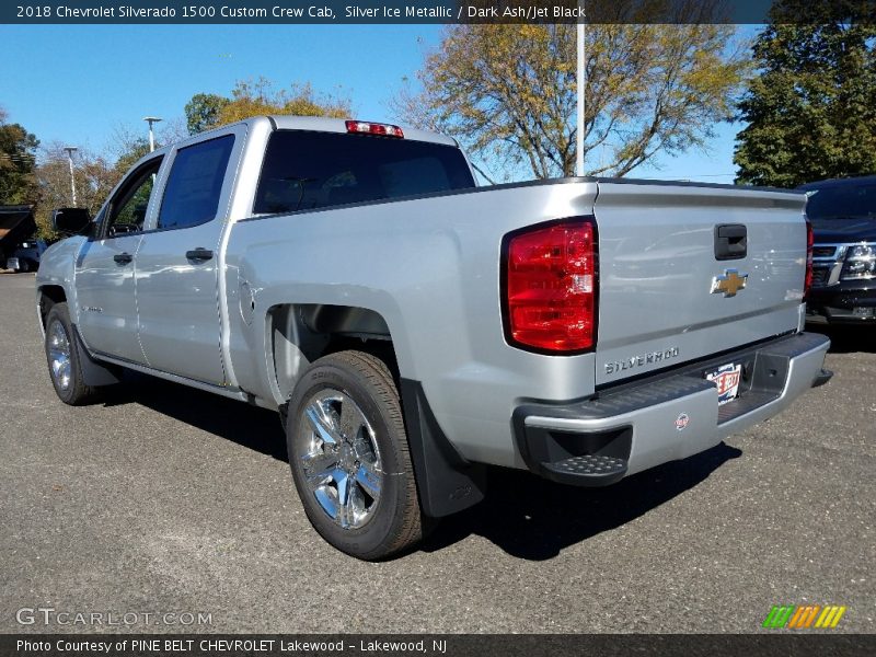 Silver Ice Metallic / Dark Ash/Jet Black 2018 Chevrolet Silverado 1500 Custom Crew Cab