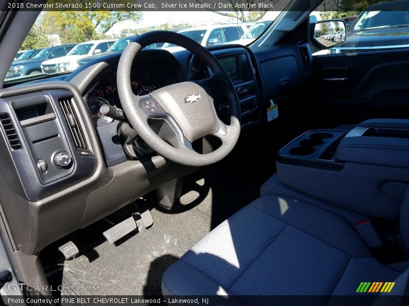 Silver Ice Metallic / Dark Ash/Jet Black 2018 Chevrolet Silverado 1500 Custom Crew Cab