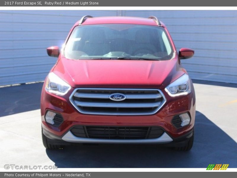 Ruby Red / Medium Light Stone 2017 Ford Escape SE