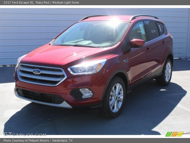 Ruby Red / Medium Light Stone 2017 Ford Escape SE