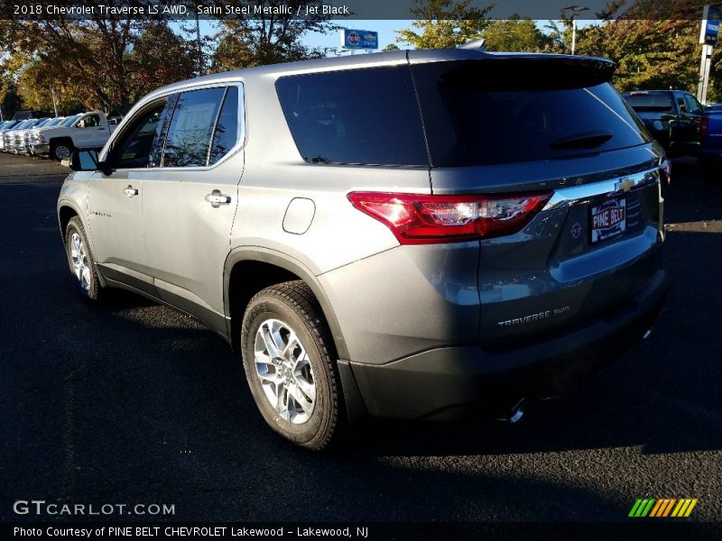 Satin Steel Metallic / Jet Black 2018 Chevrolet Traverse LS AWD