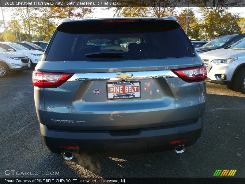 Satin Steel Metallic / Jet Black 2018 Chevrolet Traverse LS AWD