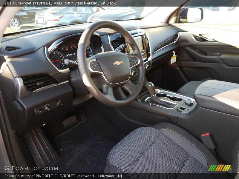 Satin Steel Metallic / Jet Black 2018 Chevrolet Traverse LS AWD