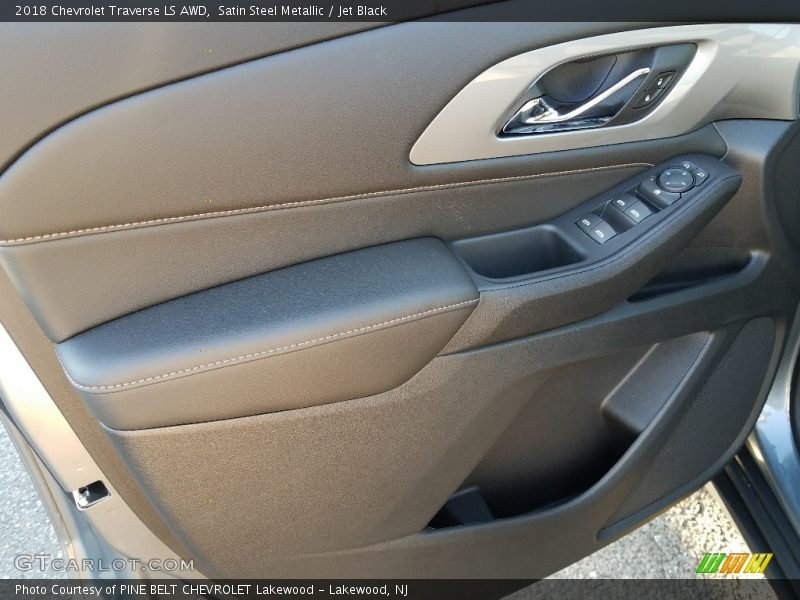 Satin Steel Metallic / Jet Black 2018 Chevrolet Traverse LS AWD