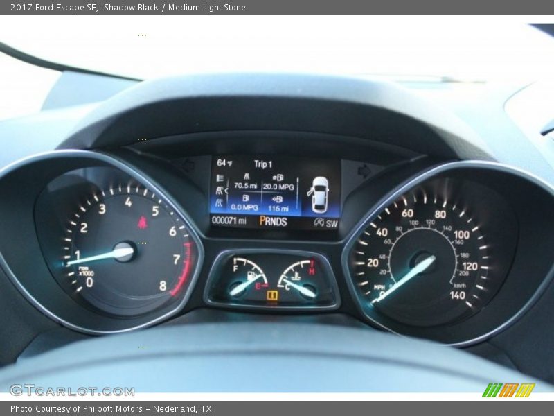 Shadow Black / Medium Light Stone 2017 Ford Escape SE