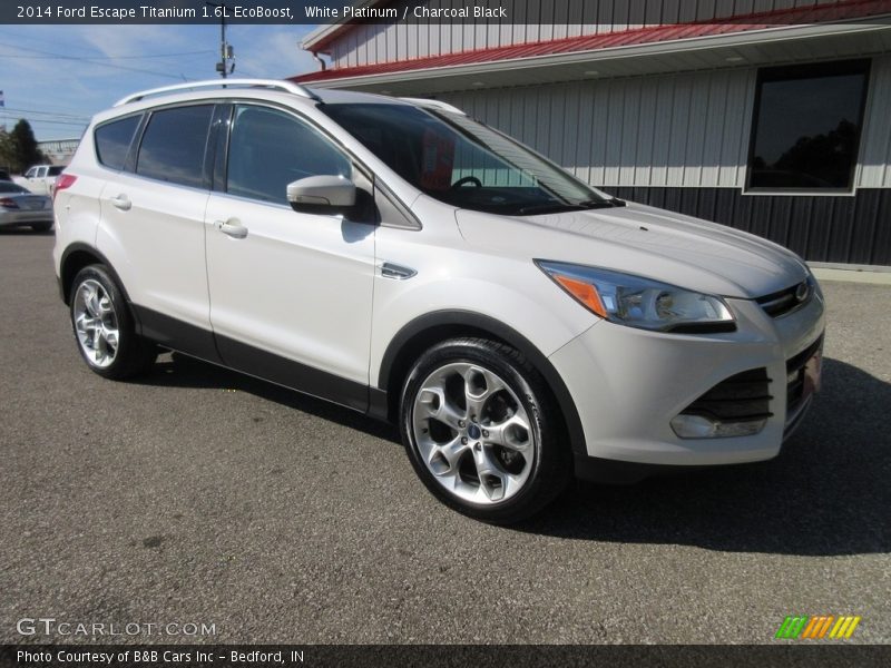 White Platinum / Charcoal Black 2014 Ford Escape Titanium 1.6L EcoBoost