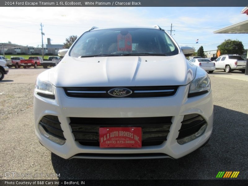 White Platinum / Charcoal Black 2014 Ford Escape Titanium 1.6L EcoBoost