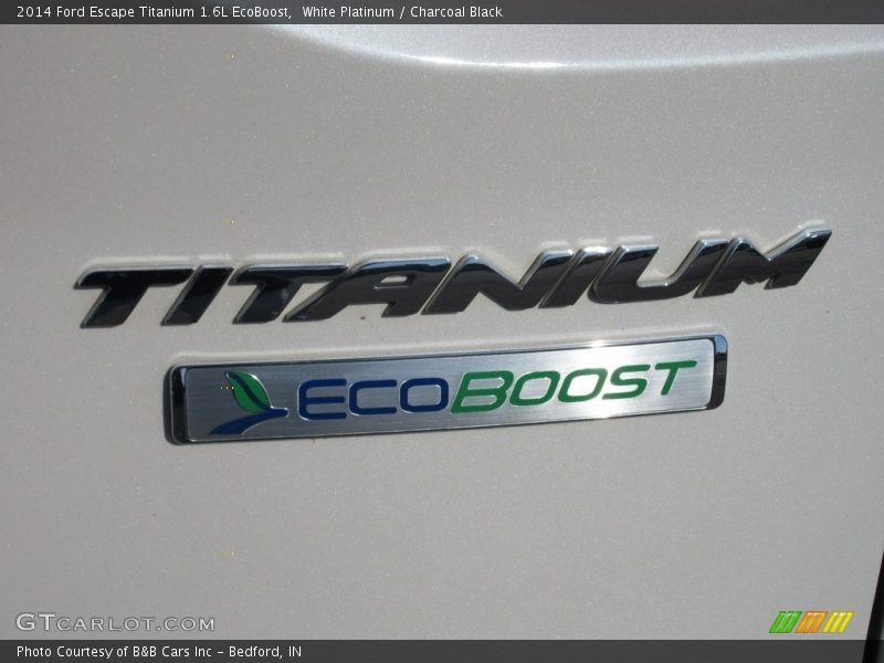 White Platinum / Charcoal Black 2014 Ford Escape Titanium 1.6L EcoBoost