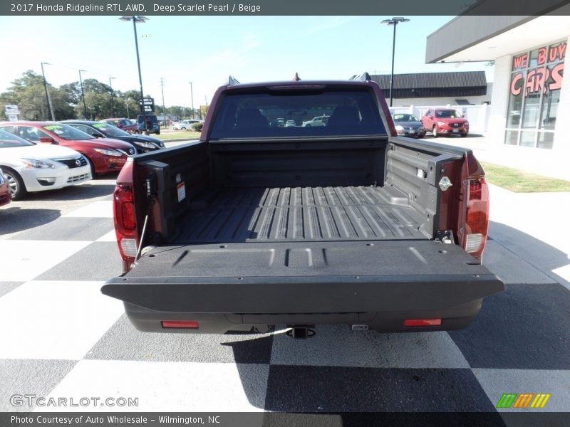Deep Scarlet Pearl / Beige 2017 Honda Ridgeline RTL AWD