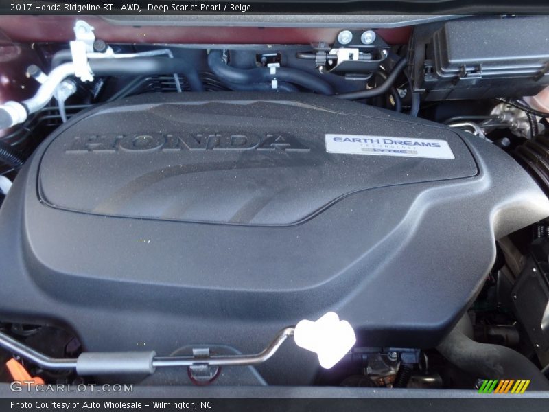 Deep Scarlet Pearl / Beige 2017 Honda Ridgeline RTL AWD