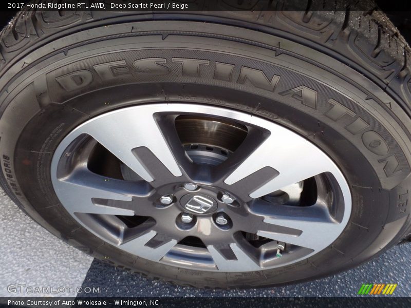 Deep Scarlet Pearl / Beige 2017 Honda Ridgeline RTL AWD