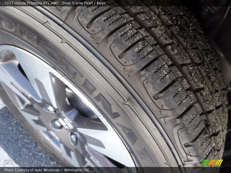 Deep Scarlet Pearl / Beige 2017 Honda Ridgeline RTL AWD