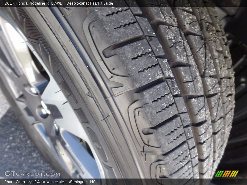 Deep Scarlet Pearl / Beige 2017 Honda Ridgeline RTL AWD