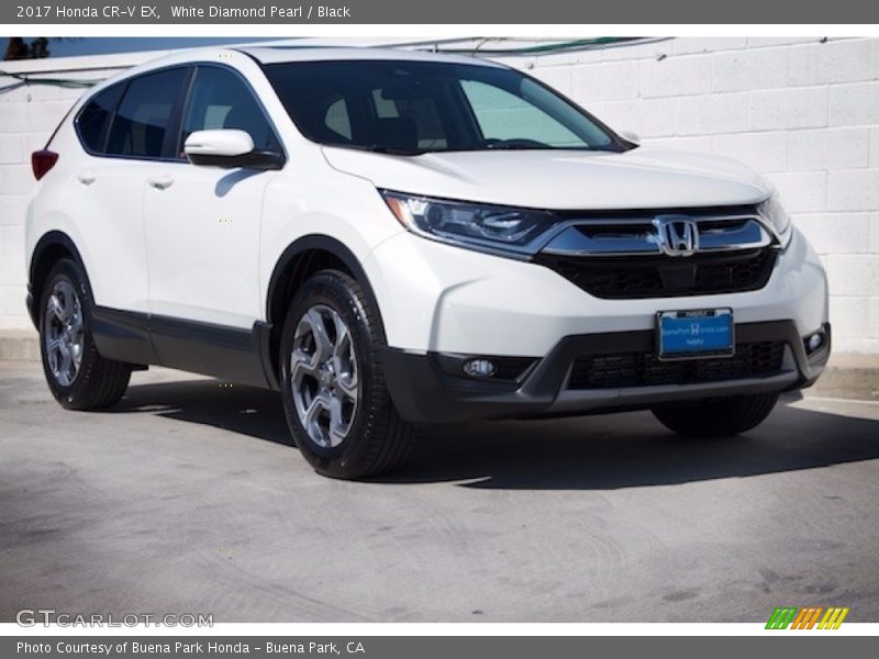 White Diamond Pearl / Black 2017 Honda CR-V EX