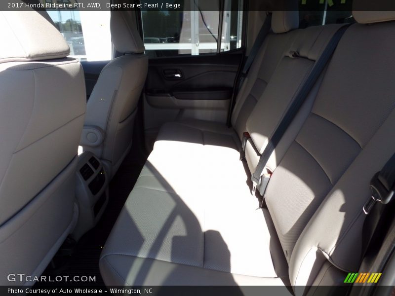 Deep Scarlet Pearl / Beige 2017 Honda Ridgeline RTL AWD