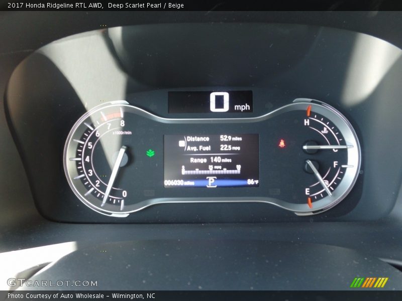 Deep Scarlet Pearl / Beige 2017 Honda Ridgeline RTL AWD
