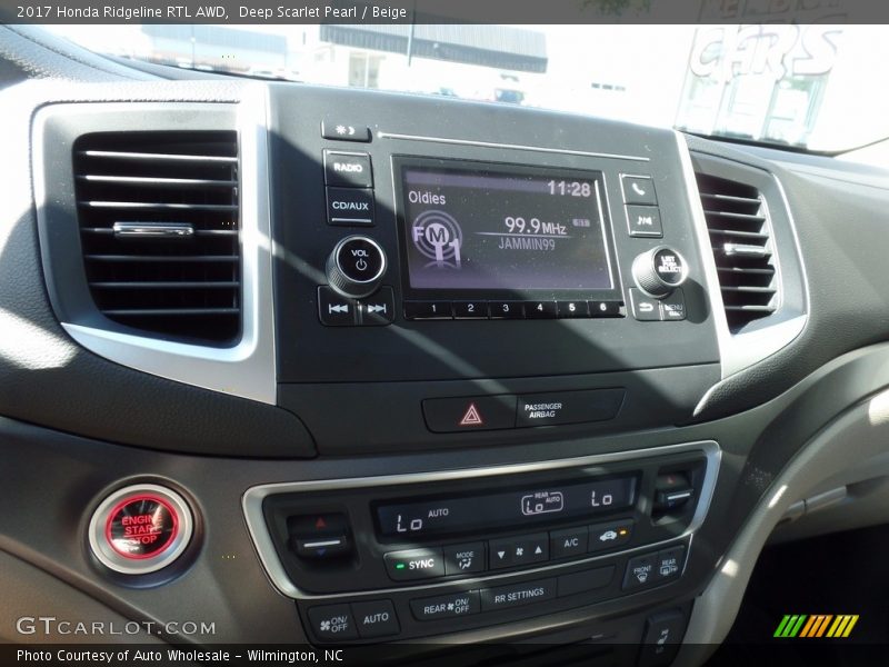 Deep Scarlet Pearl / Beige 2017 Honda Ridgeline RTL AWD