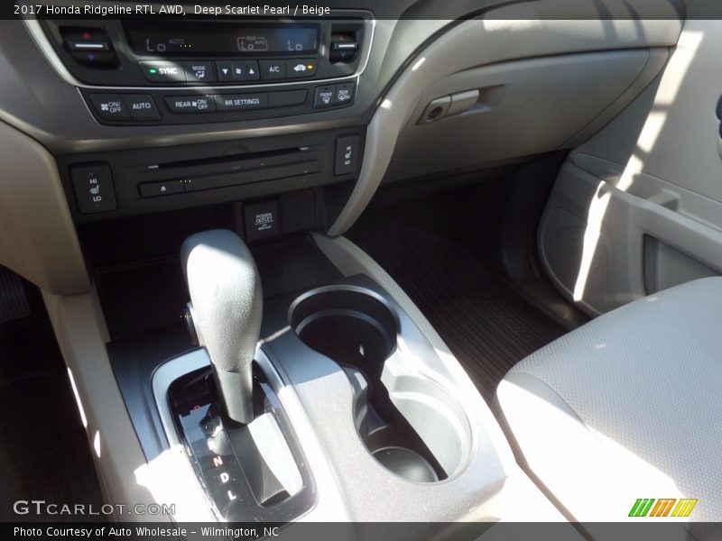 Deep Scarlet Pearl / Beige 2017 Honda Ridgeline RTL AWD