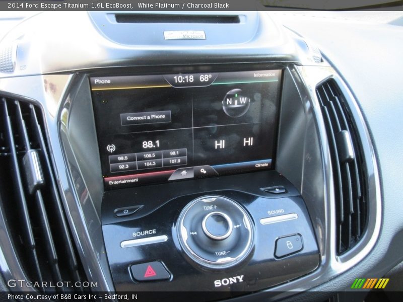 White Platinum / Charcoal Black 2014 Ford Escape Titanium 1.6L EcoBoost