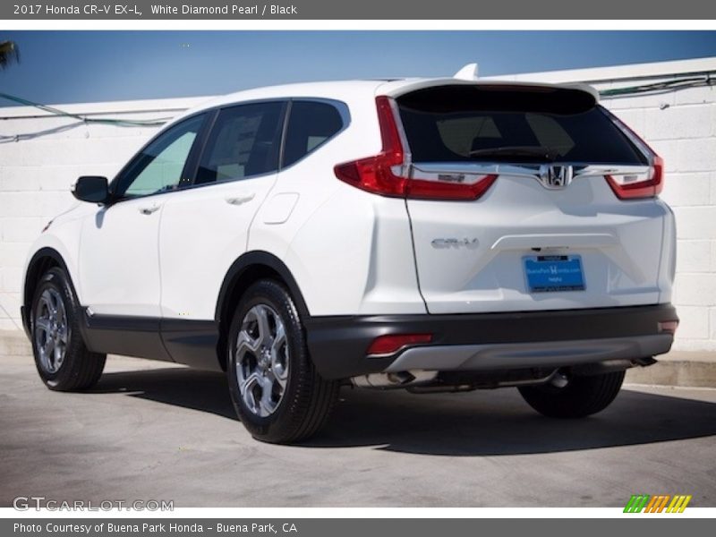 White Diamond Pearl / Black 2017 Honda CR-V EX-L