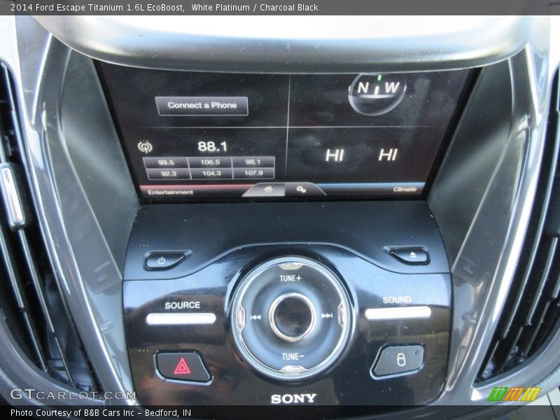White Platinum / Charcoal Black 2014 Ford Escape Titanium 1.6L EcoBoost