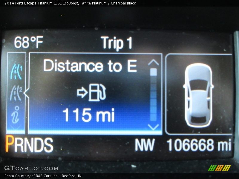 White Platinum / Charcoal Black 2014 Ford Escape Titanium 1.6L EcoBoost