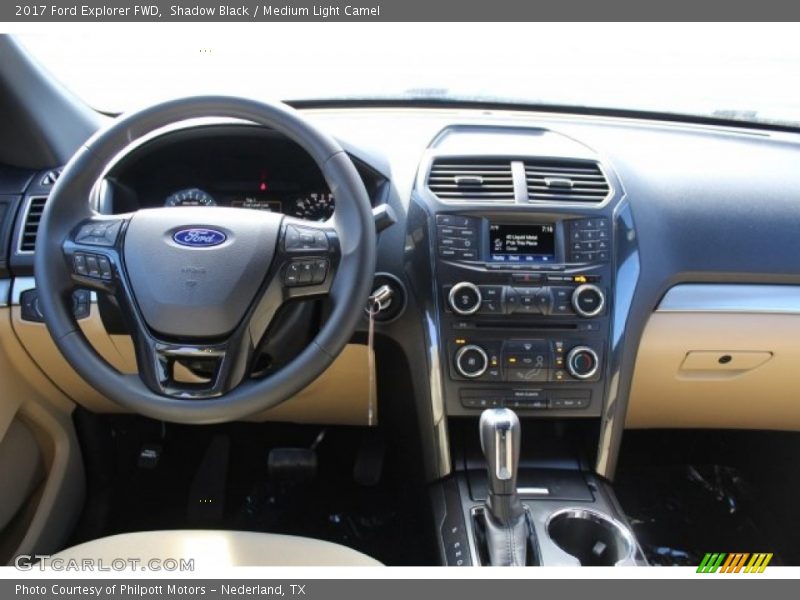 Shadow Black / Medium Light Camel 2017 Ford Explorer FWD