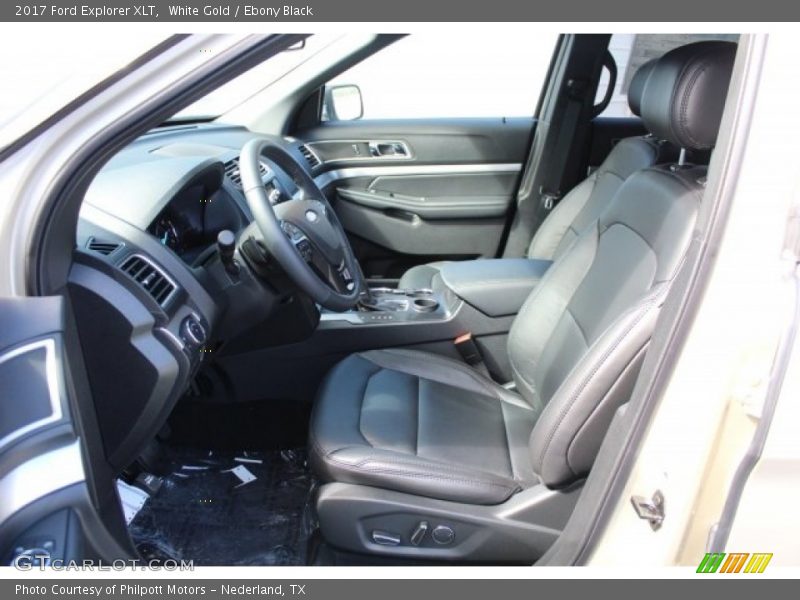 White Gold / Ebony Black 2017 Ford Explorer XLT