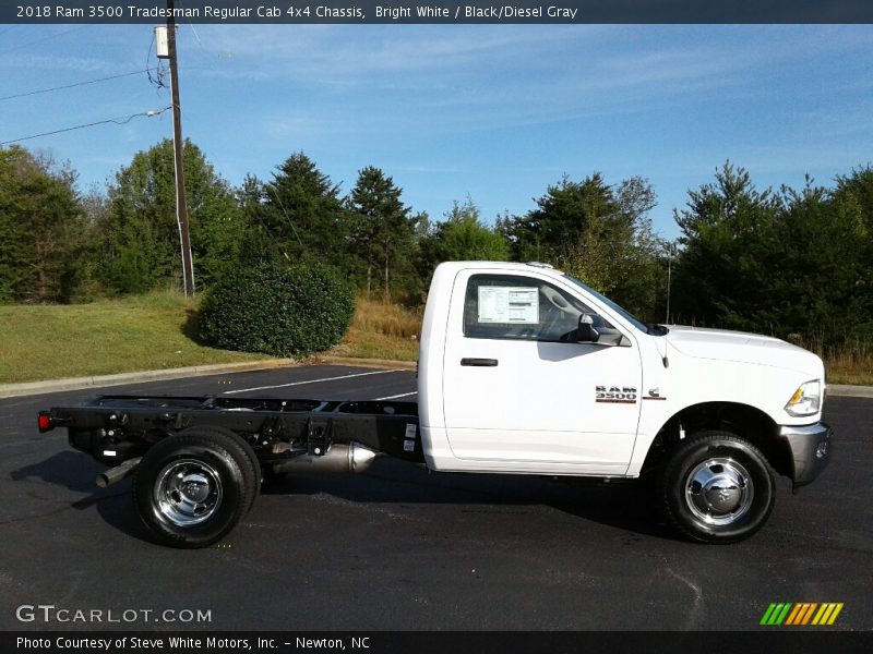 Bright White / Black/Diesel Gray 2018 Ram 3500 Tradesman Regular Cab 4x4 Chassis