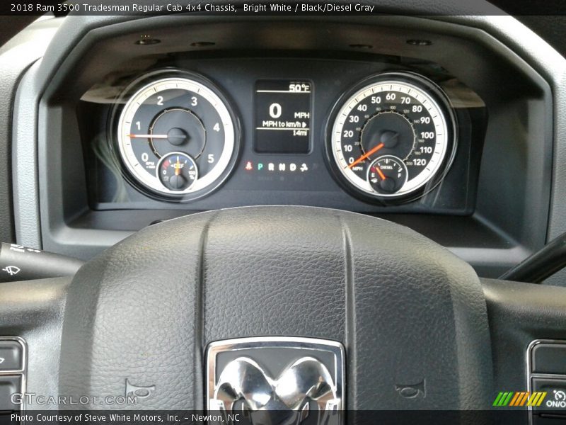 Bright White / Black/Diesel Gray 2018 Ram 3500 Tradesman Regular Cab 4x4 Chassis