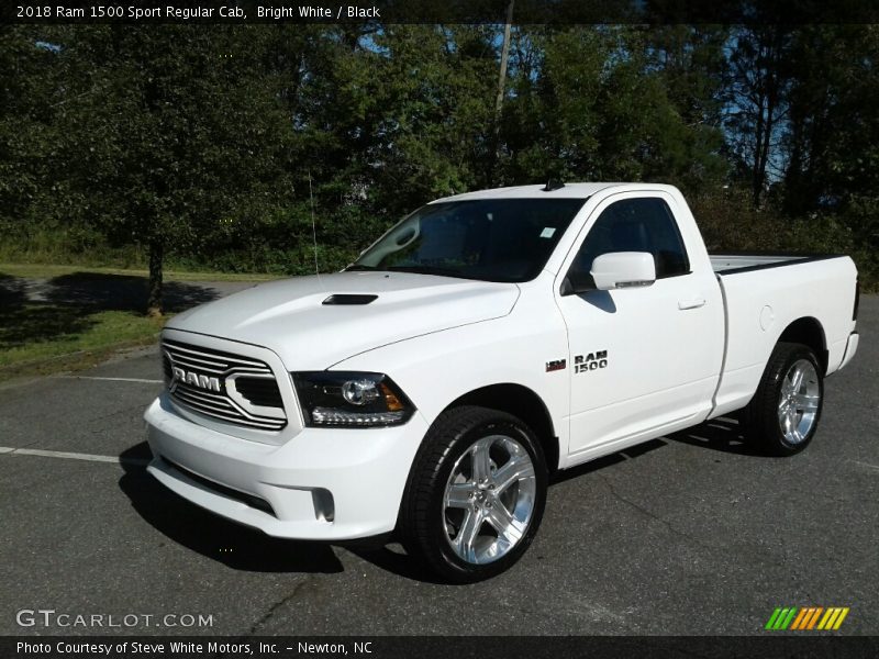 Bright White / Black 2018 Ram 1500 Sport Regular Cab